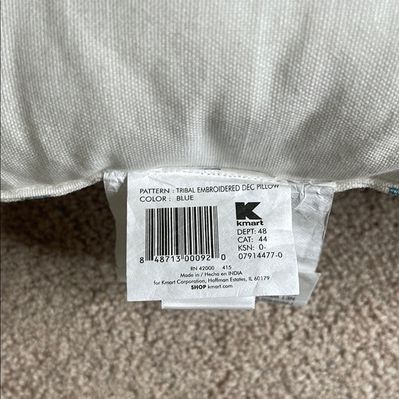 NWT Essential Home Blue and Black 18” Geometric Accent Pillows (Set of 2) - Picture 3 of 6